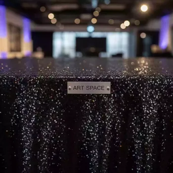Аренда Скатерть пайетка черная в Сириус Арене — ART SPACE