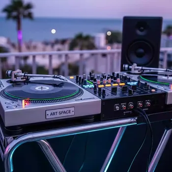 Аренда Комплект DJ оборудования микшер виниловый проигрыватель монитор в пляжном комплексе VinoGrad — ART SPACE