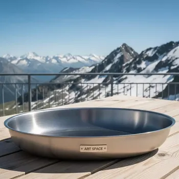 Аренда Блюдо овальное металл 45х30 см на площадке Rosa Peak (2320м) — ART SPACE