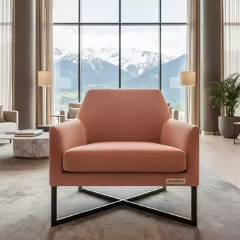 Аренда Кресло бархатное цвета лосося Mona в Sochi Marriott Krasnaya Polyana — ART SPACE