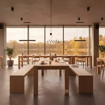 Аренда Комплект мебели деревянной Booka в ресторане «Voda» — ART SPACE