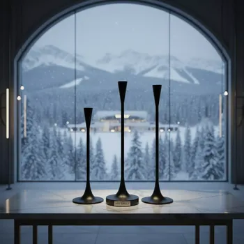 Аренда Набор подсвечников Имс черные в Skypark Sochi — ART SPACE