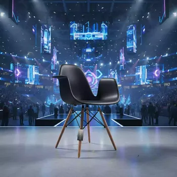 Аренда Стул дизайнерский Eames стиль DSW Wood Black на арене «Фишт» — ART SPACE
