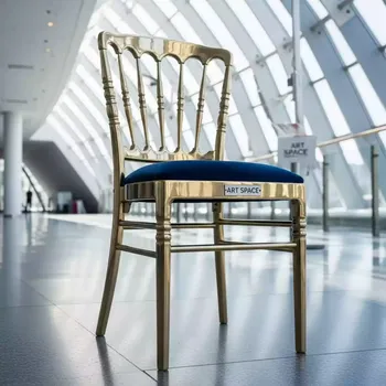 Аренда Стул Napoleon Gold Blue синий на арене «Фишт» — ART SPACE