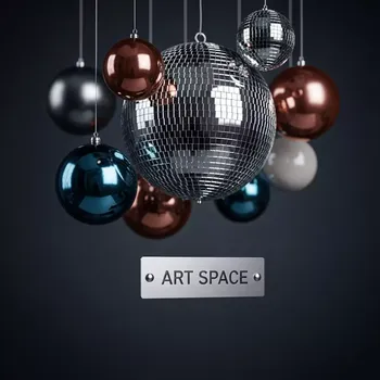 Аренда Шар зеркальный серебристый и цветной в Mantera Supreme — ART SPACE