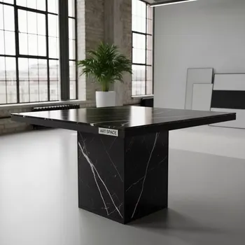 Аренда Стол CA Nero Statuario MN01 80х80 см черный в лофте «Студия 21» — ART SPACE