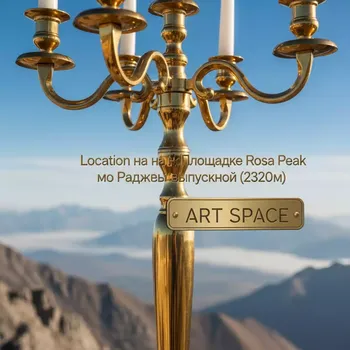 Аренда Канделябр золото Rosa Peak — ART SPACE