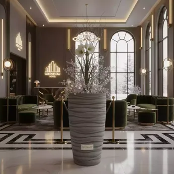 Аренда Кашпо Prosperplast Sand Slim серый в Green Flow Hotel — ART SPACE