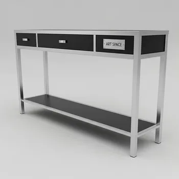 Аренда Консоль Set 3 Silver Black серебристого цвета на пляжных клубах Хосты — ART SPACE