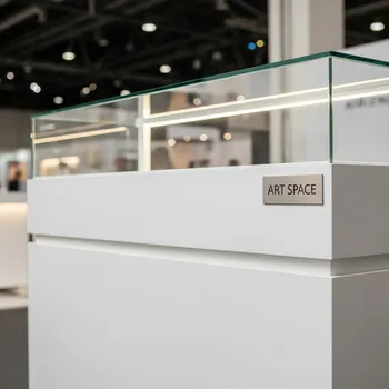 Аренда Витрина прилавок белая в Mantera Supreme — ART SPACE