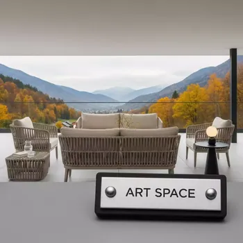 Аренда Комплект мебели плетеной AFM 195 бежевый в Гранд Отель Поляна — ART SPACE