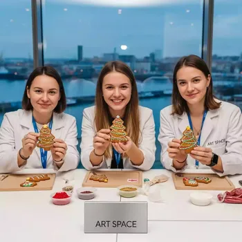 Аренда Мастер класс роспись пряников на елку на территории Морпорта Сочи — ART SPACE
