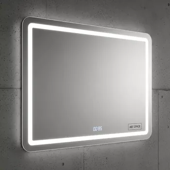 Аренда Зеркало с подсветкой подогревом часами Cersanit LED 080 Design Pro 60х85 см в комплексе Sea Galaxy — ART SPACE