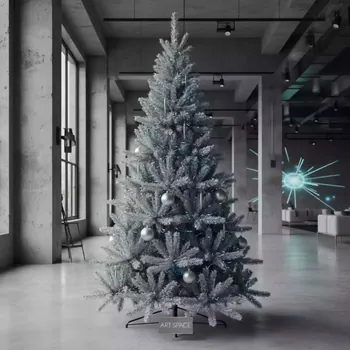 Аренда Елка искусственная сине серебряная 150 см в Mantera Supreme — ART SPACE