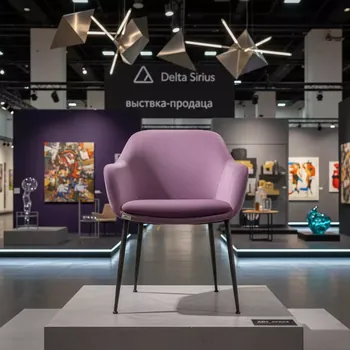 Аренда Стул сиреневый велюр ножки металл Игнис в Delta Sirius — ART SPACE