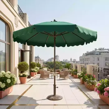 Аренда Зонт круглый с воланом MISTRAL 300 база в комплекте зеленый в Boutique Hotel PORTUM 1905 — ART SPACE