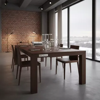 Аренда Обеденный стол темное дерево Ballet 120х75 в Delta Sirius — ART SPACE