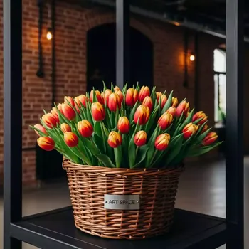 Аренда Тюльпаны в корзине в Boutique Hotel PORTUM 1905 — ART SPACE