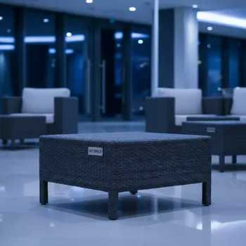 Аренда Плетеная оттоманка YH S4019W 1 graphite в комплексе Sea Galaxy — ART SPACE