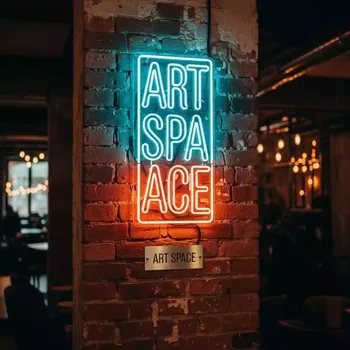 Аренда Неоновая вывеска и надпись в ресторане «Плакучая Ива» — ART SPACE