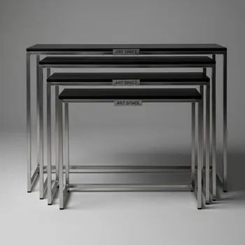 Аренда Консоль Set 3 Silver Black серебристая в отеле «Звездный» — ART SPACE