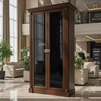 Аренда Шкаф стеллаж с черным стеклом 798х446х2112 мм брауни в Radisson Hotel Rosa Khutor — ART SPACE