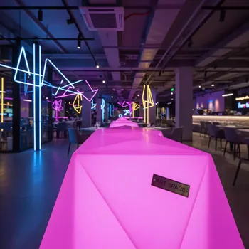 Аренда Ткань розовый неон 1 м в ресторане «Плакучая Ива» — ART SPACE