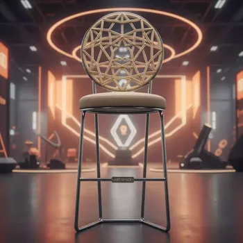 Аренда Барный стул Марсель сталь бежевый роуп бежевая ткань в Alpha Sirius — ART SPACE