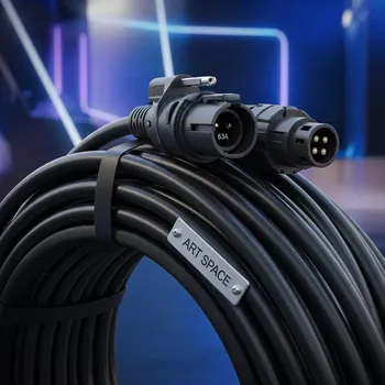 Аренда Силовой кабель 380 В CEE 63 А 5P – CEE 32 А 5P IP 67 20 м в Alpha Sirius — ART SPACE