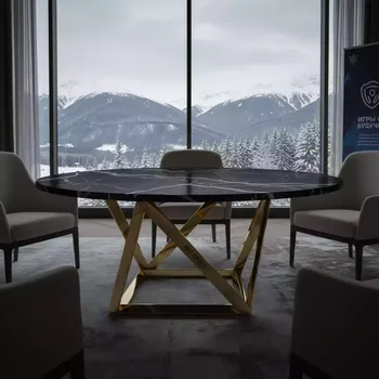 Аренда Стол Motus gold black мрамор в Radisson Hotel Rosa Khutor — ART SPACE
