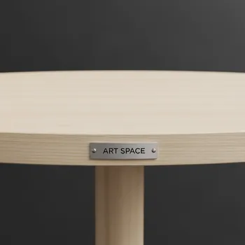 Аренда Стол натуральный слоновая кость Arki М 90 в Omega Sirius — ART SPACE