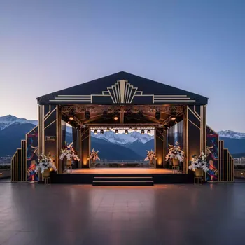 Аренда Сцена односкатная 18х12 м черная в Sochi Marriott Krasnaya Polyana — ART SPACE