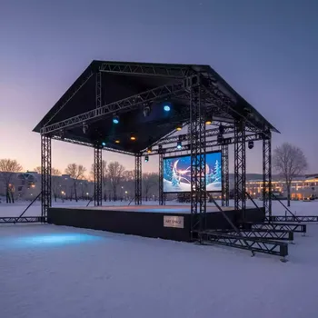 Аренда Сцена двускатная 14х10 м черная в Bridge Resort — ART SPACE