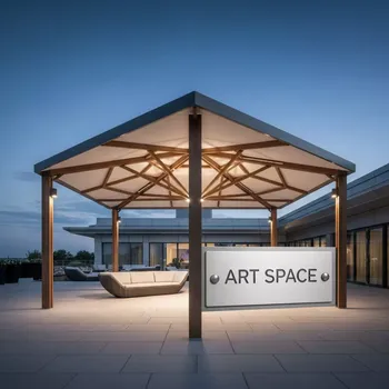 Аренда Зонт Cache Cache Wood дизайнерский 2х2 м в Stella di Mosca — ART SPACE