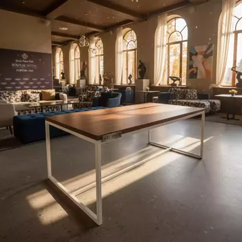 Аренда Стол Лидер 1 венге каркас белый 1200х800 мм в Boutique Hotel PORTUM 1905 — ART SPACE