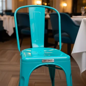 Аренда Стул бирюзовый Tolix в ресторане «Sanremo» — ART SPACE