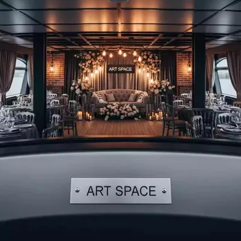 Аренда Оформления свадьбы в стиле лофт на VIP теплоходе (Морпорт Сочи) — ART SPACE