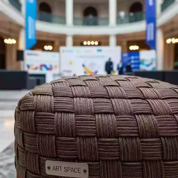 Аренда Пуф плетеный Толедо коричневый в санатории «Металлург» — ART SPACE