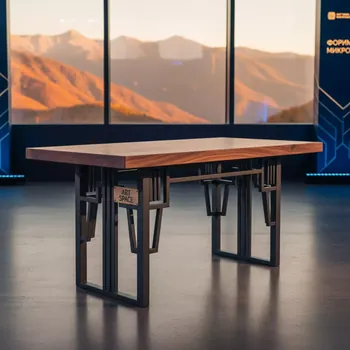 Аренда Стол мобильный складной орех антрацит 22 мм 100х70 в Skypark Sochi — ART SPACE