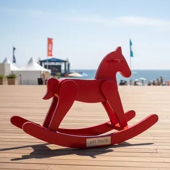 Аренда Лошадка качалка красная в пляжном клубе Del Mar — ART SPACE