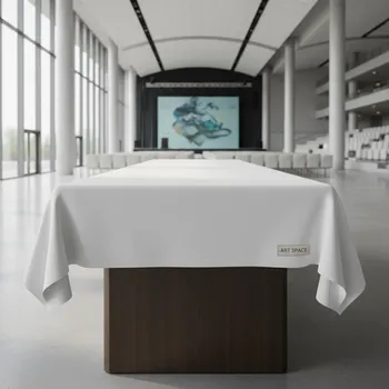 Аренда Скатерть прямоугольная белая 1,4х2,4 м в Сириус Арене — ART SPACE