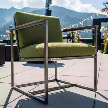 Аренда Стул дымчатый РУФФО с мшистой подушкой в Radisson Hotel Rosa Khutor — ART SPACE