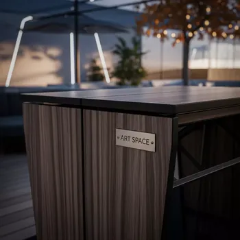 Аренда Стол складной Паттерн темное дерево в пляжном клубе Del Mar — ART SPACE
