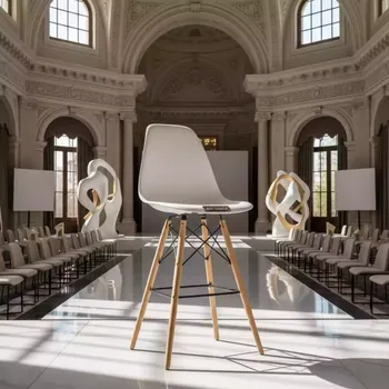 Аренда Барный стул белый Eames White в казино «Сочи» — ART SPACE
