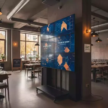 Аренда Видеостена Samsung VM46BU 3х3 в ресторане «Плакучая Ива» — ART SPACE