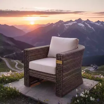 Аренда Кресло из ротанга с левым подлокотником на площадке Rosa Peak (2320м) — ART SPACE