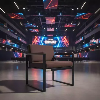 Аренда Кресло алюминий RAL 9005 термоясень ткань Calista 4 коричневое Quadro в Red Arena — ART SPACE