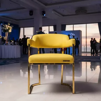 Аренда Стул золотой лимонный ДЮПОН в отеле Radisson Lazurnaya — ART SPACE