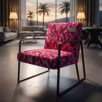 Аренда Стул Хит с подлокотниками каркас черный принт Pinky в Novotel Resort — ART SPACE