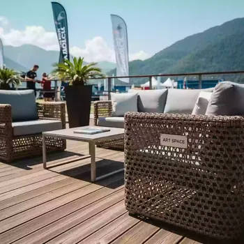 Аренда Мебельная группа садовая соломенная Арбаро С в Golden Tulip Rosa Khutor — ART SPACE